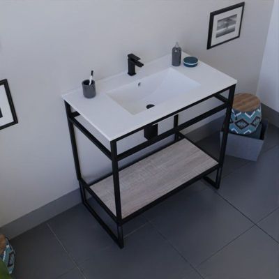 Meuble salle de bain STRUCTURA 80 cm avec plan vasque-