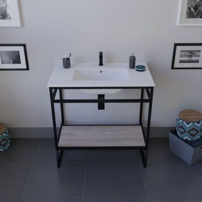 Meuble salle de bain STRUCTURA 80 cm avec plan vasque-