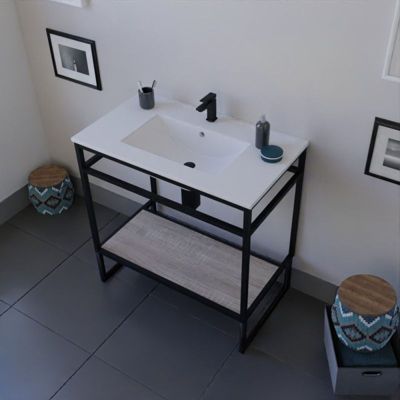 Meuble salle de bain STRUCTURA 80 cm avec plan vasque-