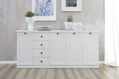Meuble salon/séjour mélaminé. Meuble buffet . L - H - P : 195 - 88 - 41 cm
