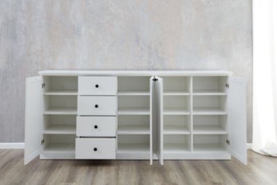 Meuble salon/séjour mélaminé. Meuble buffet . L - H - P : 195 - 88 - 41 cm