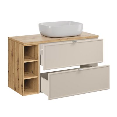 Meuble simple vasque 100cm 3 niches Alba Cachemire