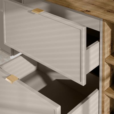 Meuble simple vasque 100cm 3 niches Alba Cachemire