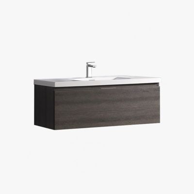 Meuble simple vasque 120 cm gris anthracite Aquaterra