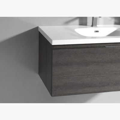 Meuble simple vasque 120 cm gris anthracite Aquaterra