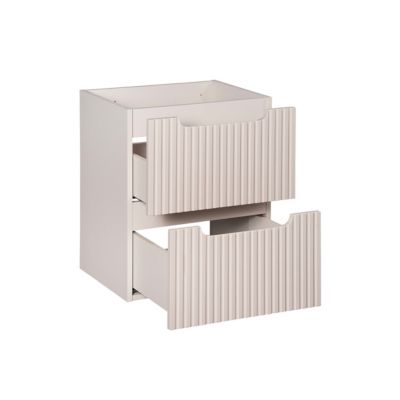 Meuble simple vasque 50cm 2 tiroirs Riva Cachemire et Bois