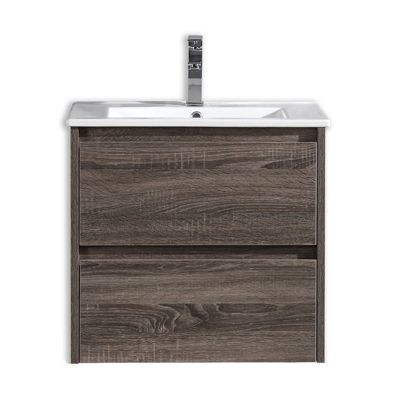 Meuble simple vasque 60 cm marron Aquadoli