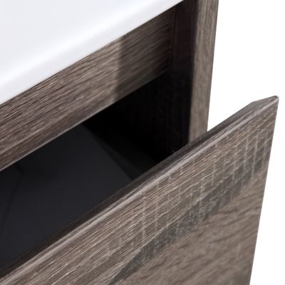 Meuble simple vasque 60 cm marron Aquadoli