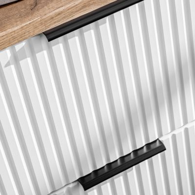 Meuble simple vasque 80cm 2 niches Adriel Blanc