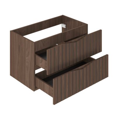 Meuble simple vasque 80cm Siena bois et noir