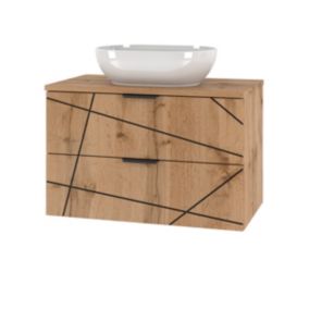 Meuble simple vasque 80cm Teren Bois