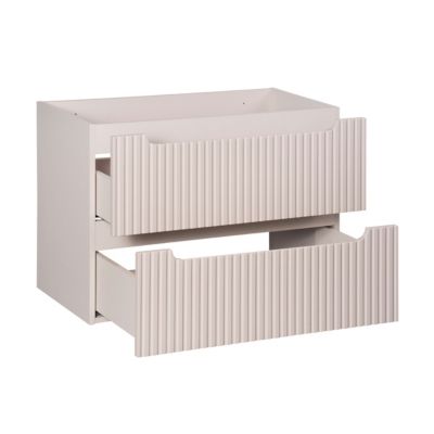 Meuble simple vasque encastree 80cm 2 tiroirs Riva Cachemire