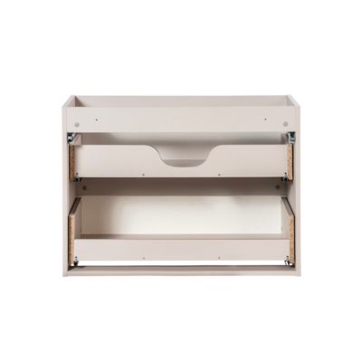 Meuble simple vasque encastree 80cm 2 tiroirs Riva Cachemire