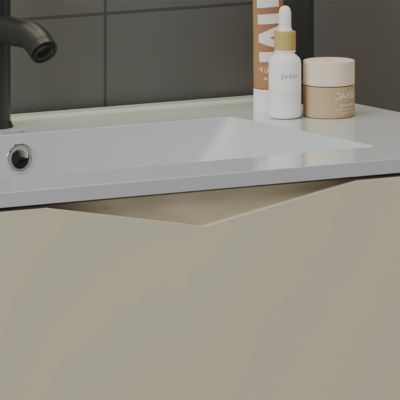 Meuble simple vasque encastree 80cm Ellie Cachemire