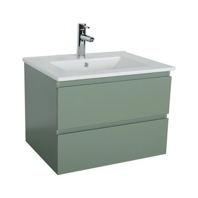 Meuble simple vasque SORRENTO vert 60 cm