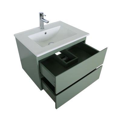 Meuble simple vasque SORRENTO vert 60 cm