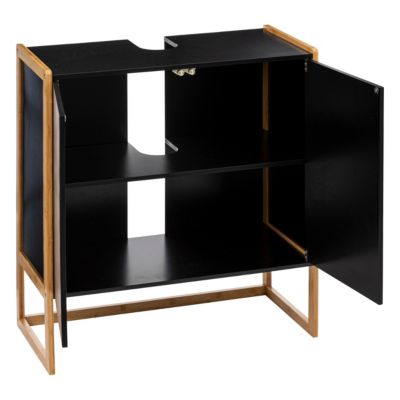 Meuble Vasque 2 Portes Naturéo Blanc - Dimensions 70x33x80 Cm, Pour Salle De Bain - 7