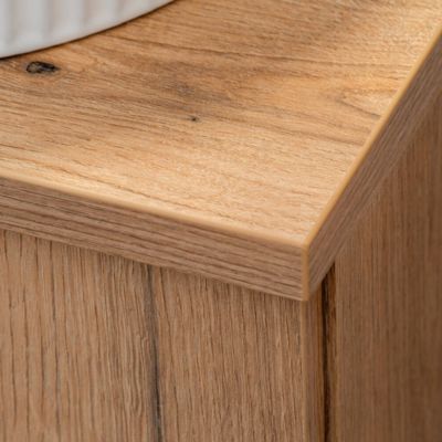 Meuble sous lavabo avec vasque 80 x 71 x 40 cm aspect chêne en.casa