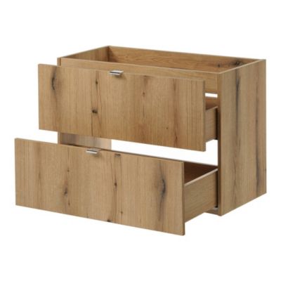 Meuble sous lavabo avec vasque 80 x 71 x 40 cm aspect chêne en.casa