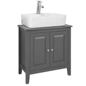 Meuble Sous-Lavabo de Salle de Bain, 2 étages, FRG202-DG, SoBuy