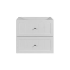 Meuble sous lavabo de style classique, blanc, 60 x 57 x 46 cm