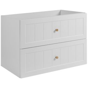 Meuble sous lavabo de style classique, blanc, 80 x 57 x 46 cm