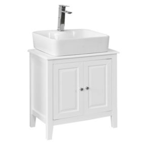 Meuble Sous-Lavabo Meuble de Salle de Bain, FRG202-W, SoBuy