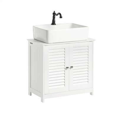 Meuble Sous-Lavabo Meuble de Salle de Bain Vasque - 2 portes, FRG237-W, SoBuy