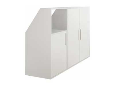 Meuble sous pente 3 portes et 1 niche - Blanc - ADEZIO