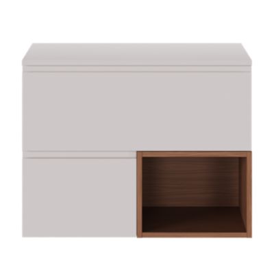 Meuble sous vasque 1 tiroir avec poignée intégrée l.40 x H.30 x P.45 cm beige cashemire Kentia