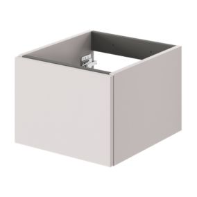 Meuble sous vasque 1 tiroir sans poignée l.40 x H.30 x P.45 cm beige cashemire Kentia