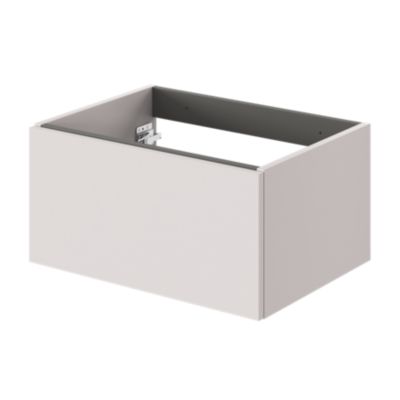 Meuble sous vasque 1 tiroir sans poignée l.60 x H.30 x P.45 cm beige cachemire Kentia