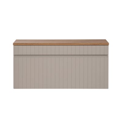 Meuble sous-vasque 100cm plan de toilette Zelie Cachemire et Bois