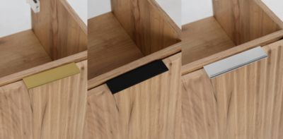 Meuble sous vasque à 4 portes FLOW CHÊNE 160 cm avec 2 x l'étagères - extensions et plan
