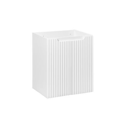 Meuble sous-vasque 50cm 2 portes plan de toilette Riva Blanc et Bois