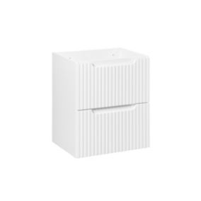 Meuble sous-vasque 50cm 2 tiroirs Riva Blanc