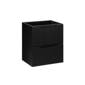 Meuble sous-vasque 50cm 2 tiroirs Riva Noir