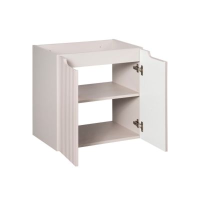 Meuble sous-vasque 60cm 2 portes plan de toilette Riva Cachemire et Bois