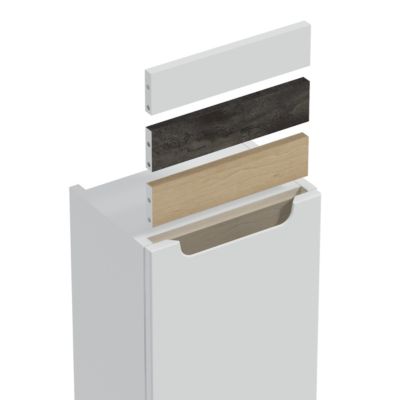 Meuble sous-vasque 60cm 2 tiroirs Livia Blanc et Bois