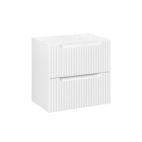 Meuble sous-vasque 60cm 2 tiroirs Riva Blanc