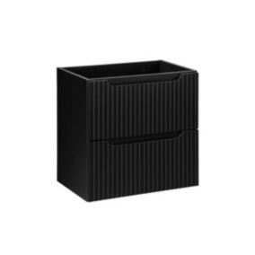 Meuble sous-vasque 60cm 2 tiroirs Riva Noir