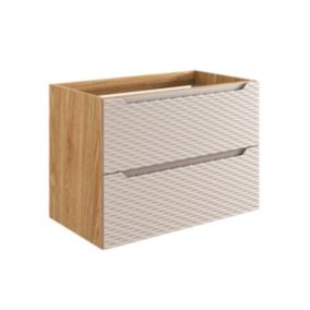 Meuble sous-vasque 80cm Elora Beige et bois