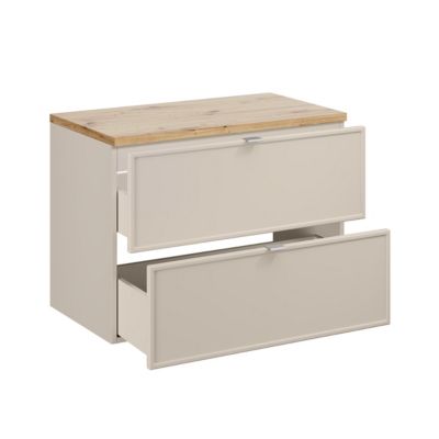 Meuble sous-vasque 80cm plan de toilette Alba Cachemire