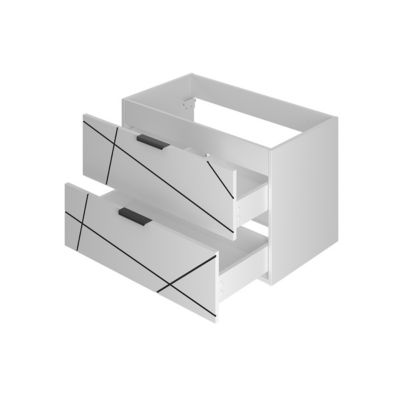 Meuble sous-vasque 80cm Teren Blanc