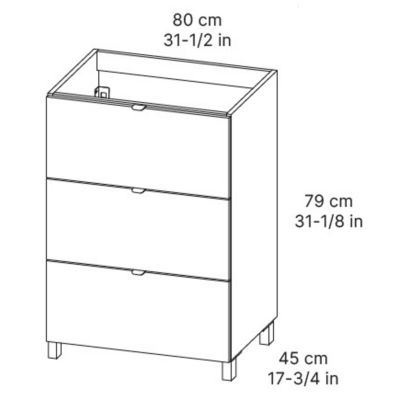 Meuble sous vasque à poser 80 cm effet chêne Parona avec plan vasque et miroir, Otto