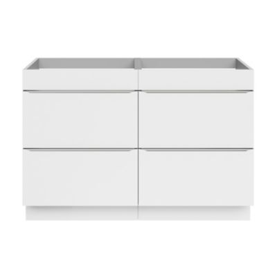 Meuble sous vasque à poser blanc brillant l.120 x H.82 x P.45 cm, GoodHome Imandra