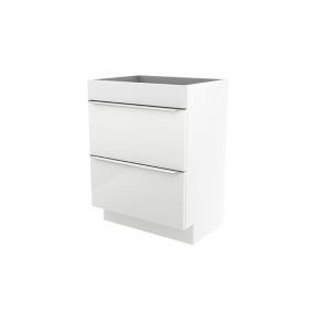 Meuble sous vasque à poser blanc brillant l.60 x H.82 x P.45 cm, GoodHome Imandra