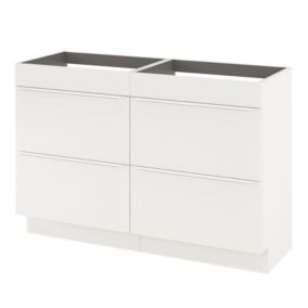 Meuble sous vasque à poser blanc mat l.120 x H.82 x P.45 cm, GoodHome Imandra