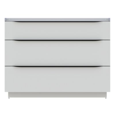 Meuble sous vasque à poser blanc mat l.120 x H.88 x P.50 cm, Pamili