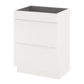 Meuble sous vasque à poser blanc mat l.60 x H.82 x P.45 cm, GoodHome Imandra